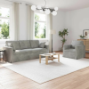 vidaXL Kanapé Szett 2 pcs Világosszürke 198 x 78 x 80 cm Bársony