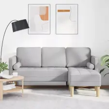  vidaXL Kanapé Szett Felhőszürke 173 x 131 x 67 cm Poliészter bútor