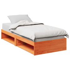 vidaXL kanapéágy ágy matrac viaszbarna 100x200 cm tömör fa fenyőfa ágy és ágykellék