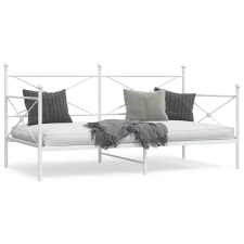 vidaXL kanapéágy matrac nélkül fehér 107x203 cm acél bútor