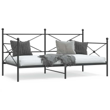 vidaXL kanapéágy matrac nélkül fekete 100x200 cm acél ágy és ágykellék