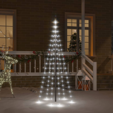 vidaXL karácsonyfa zászlórúdon 108 hideg fehér LED-del 180 cm karácsonyi dekoráció