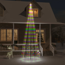 vidaXL karácsonyfa zászlórúdon 732 színes LED-del 500 cm karácsonyi dekoráció