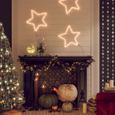 vidaXL Karácsonyi csillag 48 meleg fehér LED-del karácsonyi dekoráció
