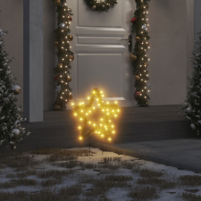 vidaXL karácsonyi csillag fénydekoráció 3 cövekkel 50 LED 29 cm karácsonyi dekoráció