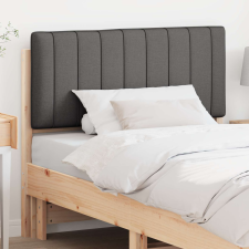 vidaXL Kárpitozott fejtámla Barna és sötétszürke 100 cm Tömör fenyőfa ágy és ágykellék
