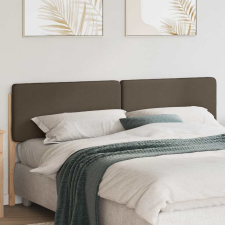 vidaXL Kárpitozott fejtámla Barna és taupe 200 cm Tömör fenyőfa ágy és ágykellék