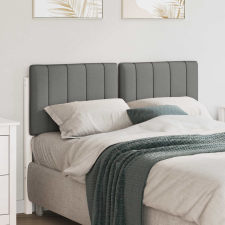 vidaXL Kárpitozott fejtámla fejtámlával Fehér és világosszürke 120 cm ágy és ágykellék