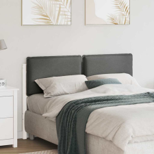 vidaXL Kárpitozott fejtámla fejtámlával Fehér és világosszürke 140 cm ágy és ágykellék