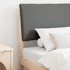 vidaXL Kárpitozott fejtámla Sötétszürke 90 cm Tömör fenyőfa ágy és ágykellék