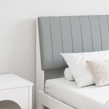 vidaXL Kárpitozott fejtámla Világosszürke 180 cm Tömör fenyőfa ágy és ágykellék