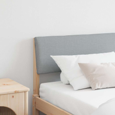 vidaXL Kárpitozott fejtámla Világosszürke 200 cm Tömör fenyőfa ágy és ágykellék