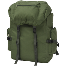 vidaXL katona stílusú 65 L hátizsák zöld túrahátizsák