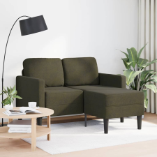 vidaXL katona-zöld műbőr 2 üléses kanapé L-alakú kanapéval 125 cm bútor