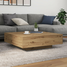 vidaXL Kávéasztal Kézműves tölgy Mérnöki fa 100 x 100 x 31 cm bútor