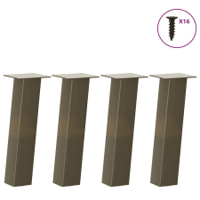 vidaXL Kávéasztal lábak 4 db Natural Steel 30 cm Acél bútor