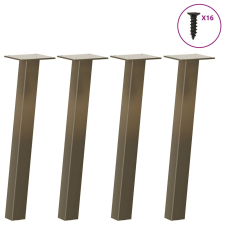 vidaXL Kávéasztal lábak 4 db Natural Steel 42 cm Acél bútor