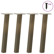 vidaXL Kávéasztal lábak 4 db Natural Steel 42 cm Acél bútor