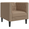 vidaXL kávészínű műbőr Chesterfield kanapéfotel (372657)