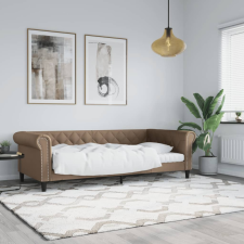 vidaXL kávészínű műbőr kanapéágy 90 x 200 cm bútor