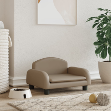 vidaXL kávészínű műbőr kutyaágy 50 x 40 x 30 cm szállítóbox, fekhely kutyáknak