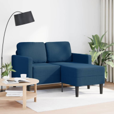 vidaXL kék anyagból 2 üléses kanapé L-alakú kanapéval 125 cm bútor