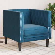 vidaXL kék bársony Chesterfield kanapéfotel bútor