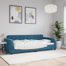 vidaXL kék bársony kanapéágy 90 x 200 cm ágy és ágykellék