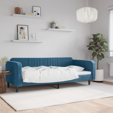 vidaXL kék bársony kanapéágy 90 x 200 cm ágy és ágykellék