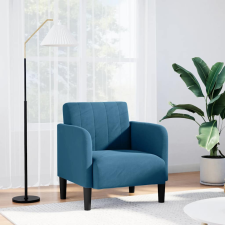 vidaXL Kék bársony kanapészék karfás szék 54 cm bútor