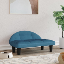 vidaXL kék bársony kutyaágy 70 x 52 x 30 cm szállítóbox, fekhely kutyáknak