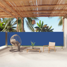 vidaXL kék behúzható oldalsó napellenző 160 x 1000 cm kerti bútor