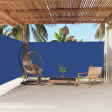 vidaXL Kék behúzható oldalsó napellenző 180 x 600 cm kerti bútor