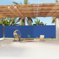 vidaXL kék behúzható oldalsó napellenző 200 x 1200 cm kerti bútor