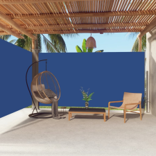 vidaXL kék behúzható oldalsó napellenző 200 x 600 cm kerti bútor