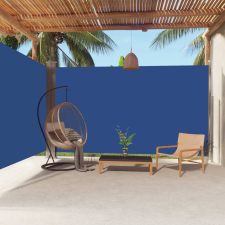 vidaXL kék behúzható oldalsó napellenző 220 x 600 cm kerti bútor