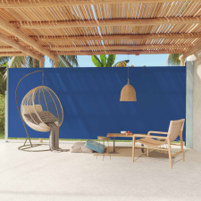 vidaXL Kék behúzható oldalsó terasznapellenző 220 x 600 cm kerti bútor