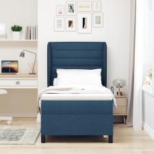vidaXL Kék Boxspring Ágy Matrac 100x200 cm Szövet ágy és ágykellék