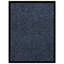 vidaXL kék csíkos lábtörlő 60 x 80 cm lakástextília