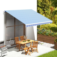 vidaXL kék és fehér csere napellenző ponyva 4 x 3,5 m kerti bútor