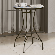 vidaXL kék és fehér kerámia mozaikmintás bisztróasztal Ø50 x 70 cm kerti bútor