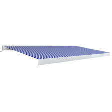vidaXL kék és fehér motorizált, kazettás napellenző 500 x 300 cm kerti bútor