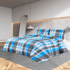 vidaXL kék és szürke pamut ágyneműhuzat-garnitúra 240 x 200 cm lakástextília