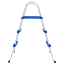 vidaXL kék-fehér acél medencelétra 84 cm (93805) medence kiegészítő