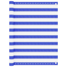 vidaXL kék-fehér HDPE erkélytakaró 120 x 500 cm kerti bútor