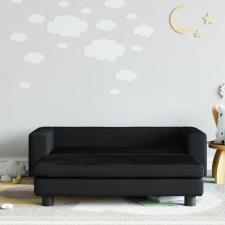 vidaXL kék gyerek bársonykanapé lábzsámollyal 100x50x30 cm gyermekbútor