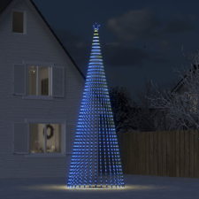 vidaXL Kék karácsonyfa fénykúp 1544 LED 500 cm műfenyő