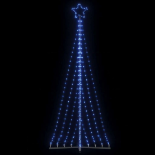 vidaXL kék karácsonyfa fénykúp 447 LED-del 249 cm műfenyő