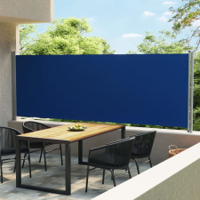 vidaXL kék kihúzható oldalsó terasz-napellenző 600 x 160 cm kerti bútor