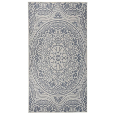 vidaXL kék mintás lapos szövésű kültéri szőnyeg 80 x 150 cm lakástextília